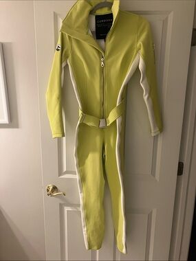 Cordova Lime Ski Onezie with White Panels